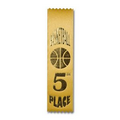 2"x8" 5th Place Stock Event Ribbons (BASKETBALL) Lapels